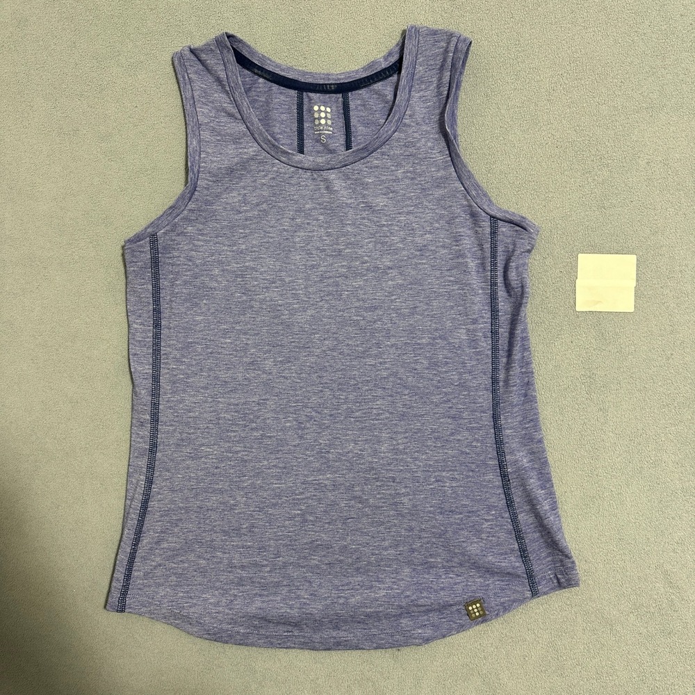 Title Nine Womens Purple Heathered Athletic Tank Top Size Small Athletic Workout